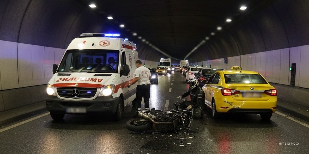 Sabiha Gökçen Tünelde Yaralanmalı Kaza